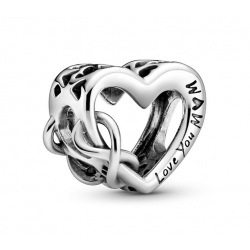 Charms Pandora - Serce „Kocham Cię Mamo” z symbolem nieskończoności 798825C00