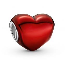 Charms Pandora - Czerwone metaliczne serce 799291C02