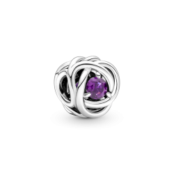 Charms Pandora - Urodzinowy Fioletowy symbol wieczności 790065C02