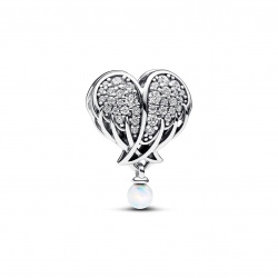 Charms Pandora - Lśniące skrzydła anioła i serce 792980C01
